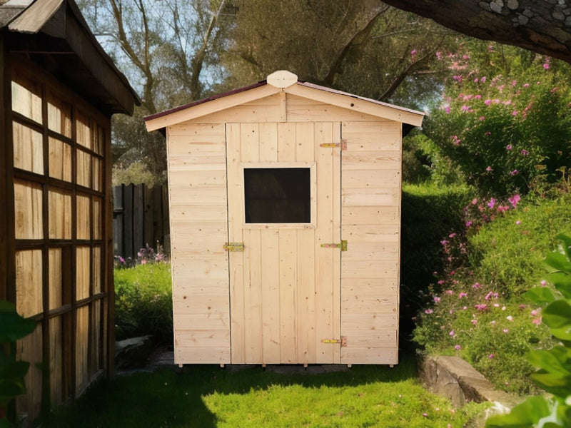 Casetta Box da Giardino 1,6x1,2 m con Pavimento in Legno Picea Massello 16mm Eden