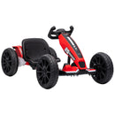 Go-Kart Elettrico per Bambini 3-6 Anni 12 V 98x55,5x46,5 cm con 2 Motori Avvio Morbido Sedile Regolabile e Luci LED in PP Rosso      