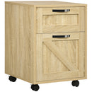 Cassettiera Portadocumenti da Ufficio 39x42x56 cm in Truciolato Legno Naturale