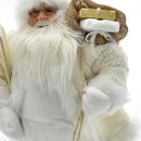 Babbo Natale Classico 45 cm in Plastica Vestiti in Tessuto Decorazione Natalizia
