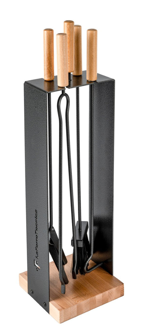 Set Camino 4 Pezzi  H 69 in Ferro Verniciato Grigio Martellato prezzo