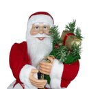 Pupazzo Babbo Natale H90 cm Seduto con Regali Rosso