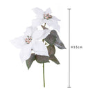 Set 6 Rami Artificiali Stella Natale con Neve 55 cm in Sintetico Bianco