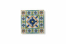 Set 6 Sottobicchieri Quadrati in Ceramica Fondo in Sughero 10x10 cm VdE Tivoli 1996 Costiera