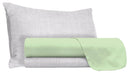 Set Lenzuola Sopra Sotto e Federe in Cotone Pistacchio Varie Misure