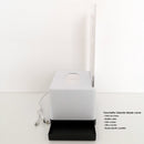 Porta Menu Dispenser Tovaglioli da Tavolo con Presa USB Ricarica Smartphone Asse Bianco