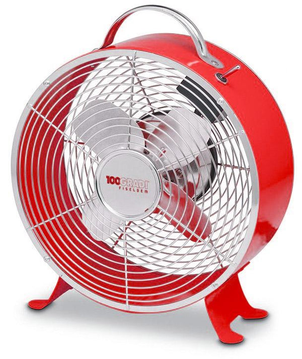 Bodenventilator Ø20 cm 4 Metallflügel Vintage Red Design sconto