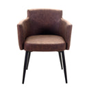 Poltrona in Similpelle 56x58H76 cm Marrone