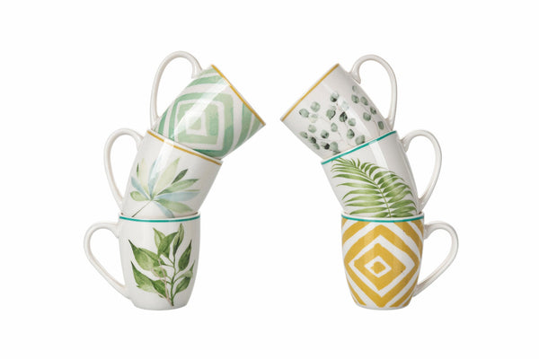 online Set mit 24 Kaffeetassen aus Porzellan 90 ml Villa d'Este Home Tivoli Oriental Botanique