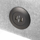 Divano Letto 172x74x75 cm in Tessuto Grigio chiaro