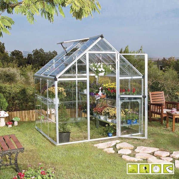 sconto Aluminium-Gartengewächshaus-Polycarbonatplatten Rama Doritis Medium