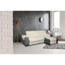 Copridivano Trapuntato in Microfibra con Penisola Destra Panna