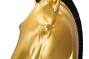 Cavallo da Scacchi 18,5x50x18,5 cm in Poliresina Oro/Nero
