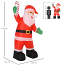 Babbo Natale Gonfiabile H243 cm con Luci a LED 