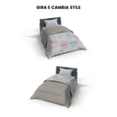 Trapunta Invernale Stampata in Microfibra 300gr Doubleface Molecole