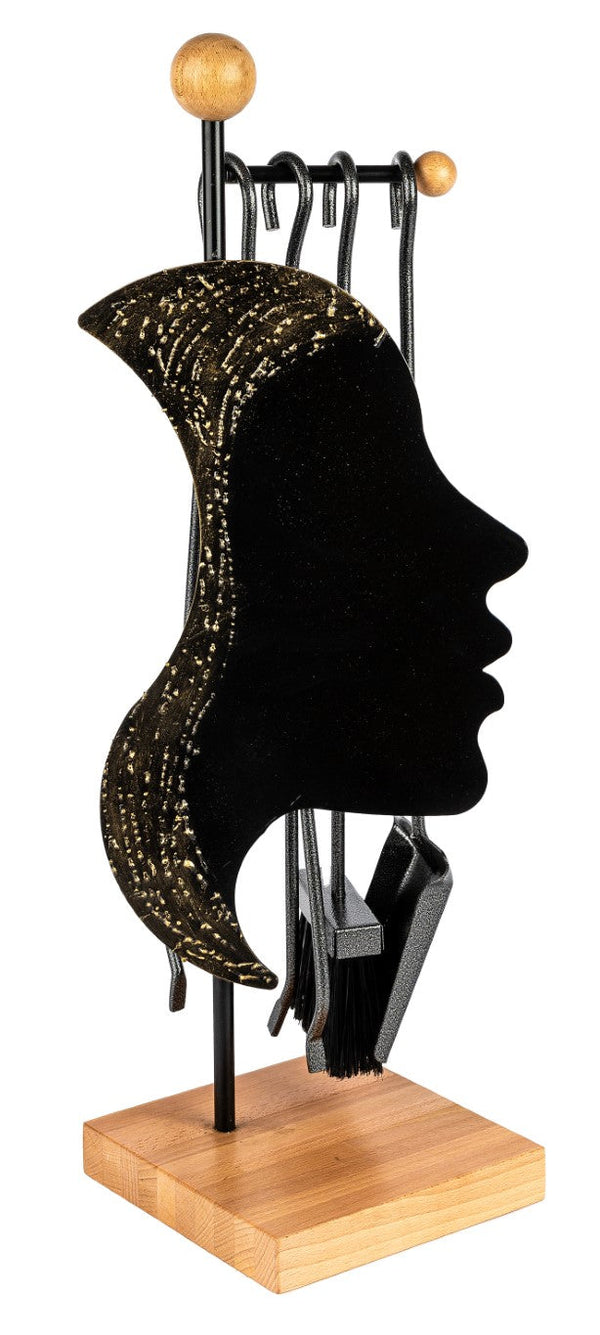 online Set Camino 4 Pezzi in Ferro Verniciato Nero Opaco