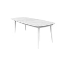 Set Tavolo Rettangolo e 6 Sedie da Giardino in Alluminio Freedom 180 Bianco