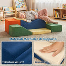 Set di 6 Costruzioni Morbide per Bambini 1+ Anni in Velluto e Schiuma Multicolore      