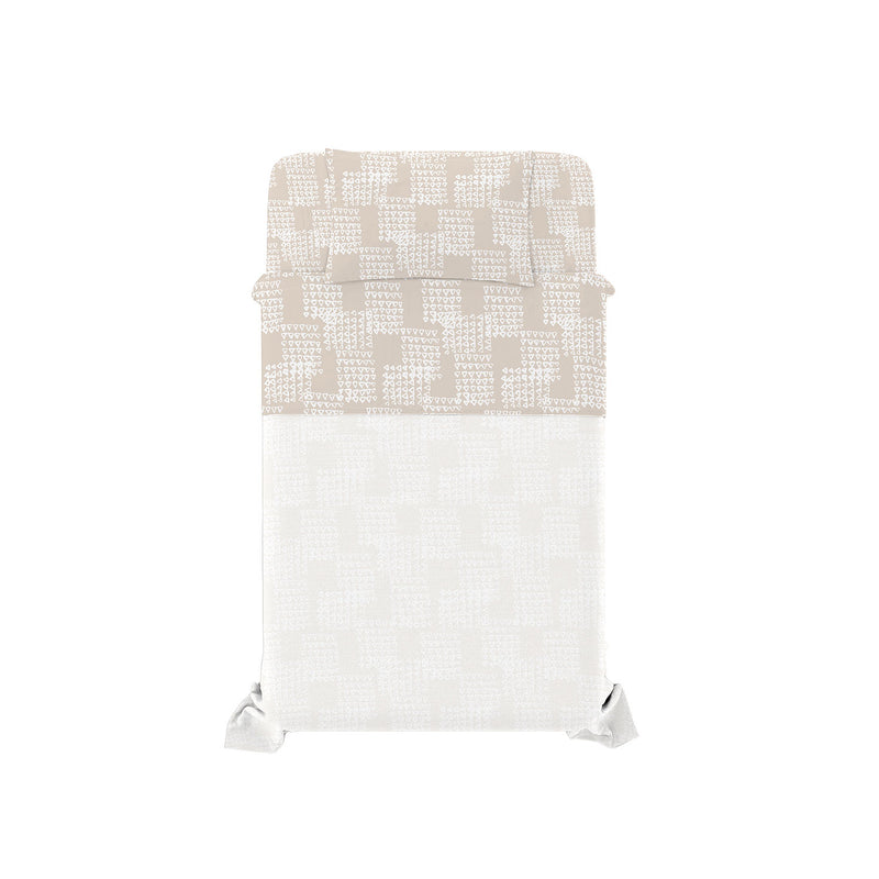 Set Lenzuola Singolo con Stampa Sopra Sotto e Federa Linea River Kura 