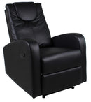 Poltrona Relax Manuale Reclinabile in Similpelle Vandi Nera