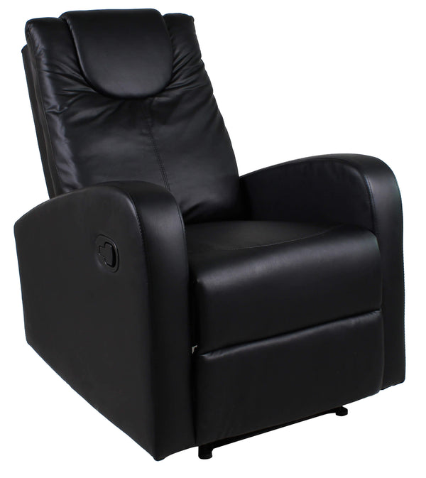 prezzo Manueller Relax-Sessel aus schwarzem Vandi-Kunstleder