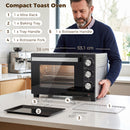 Forno Elettrico 1500 W 36 L 53,1x38x35 cm con Temperatura Regolabile Max 230° Timer 60 min Griglia Teglia e Manico      