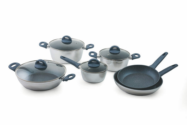 10-teiliges Kochgeschirr-Set aus Antihaft-Aluminium Villa d'Este Home Tivoli Chrom acquista