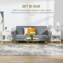 Set 2 Comodini 1 Cassetto 1 Ripiano 45x40x60 cm in Acciaio e Truciolato Bianco