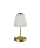 Lampada tavolo da Interno a LED in Metallo Ottone Satinato