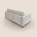 Divano Letto 3 Posti 195x95x96 cm in Tessuto Panna