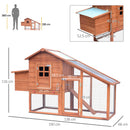 Gabbia Pollaio per Galline da Giardino 190x66x116 cm in Legno  Arancione