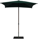 Ombrellone da Giardino 2x2 m Palo Ø38 mm in Alluminio Effetto Legno Tessuto Poliestere Trend Wood Verde