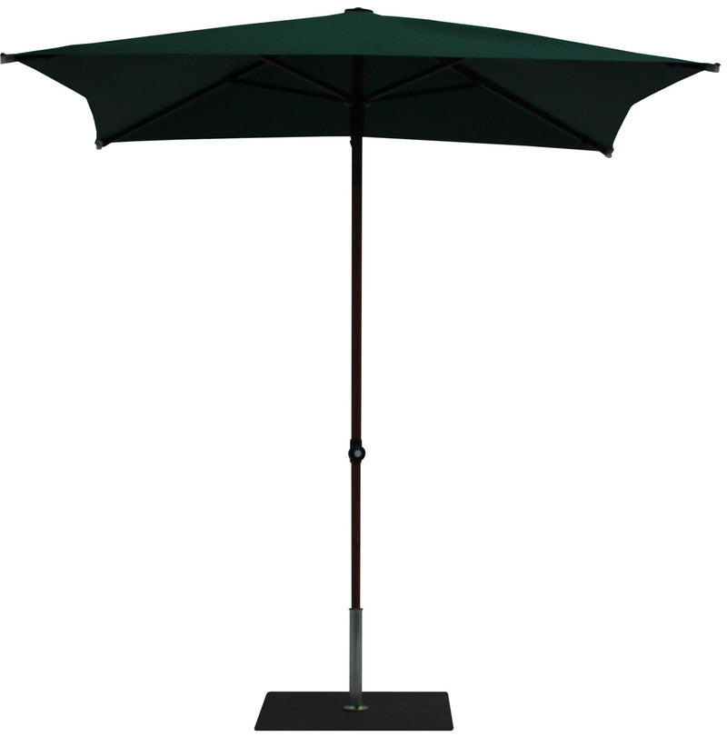 Ombrellone da Giardino 2x2 m Palo Ø38 mm in Alluminio Effetto Legno Tessuto Poliestere Trend Wood Verde