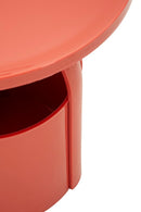 Tavolinetto Portagiornali Iris Rosso Ø44x43 cm in Polipropilene Rosso      