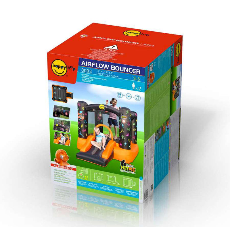 Castello Giostra Gonfiabile Interattivo Kidz Rock con Pompa Happy Hop