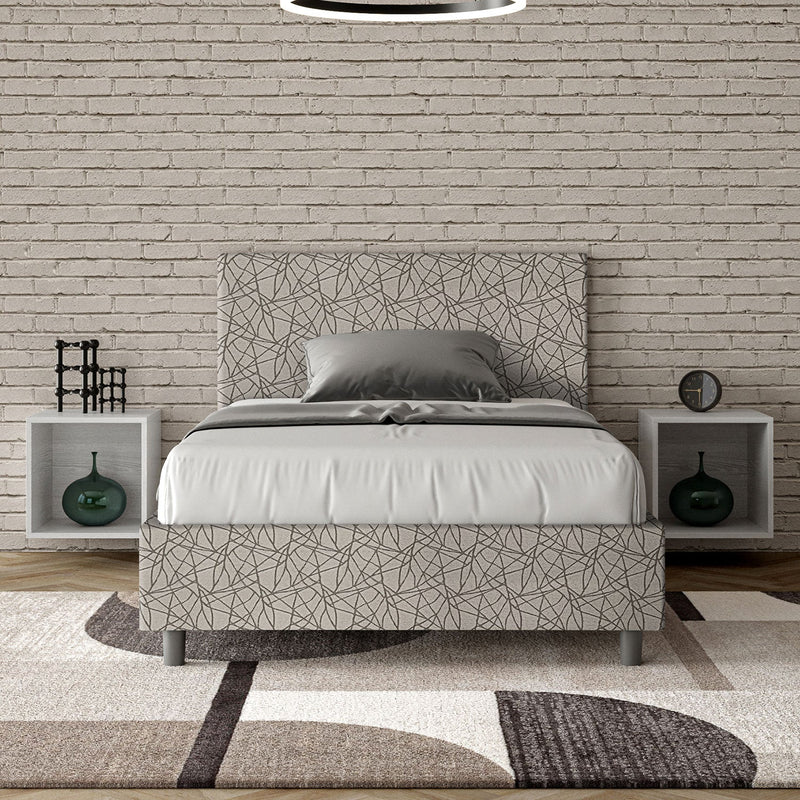 Letto 1 Piazza e Mezzo Adele Era 02 Grigio Varie Misure