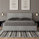 Letto Matrimoniale Testata Inclinata Demas Grigio Varie Misure