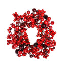 Set 2 Centrotavola con Bacche e Ilex Ø26 cm Rosso
