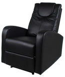 Poltrona Alzapersona Vibromassaggio Elettrica 1 Motore in Similpelle Vandi Nera