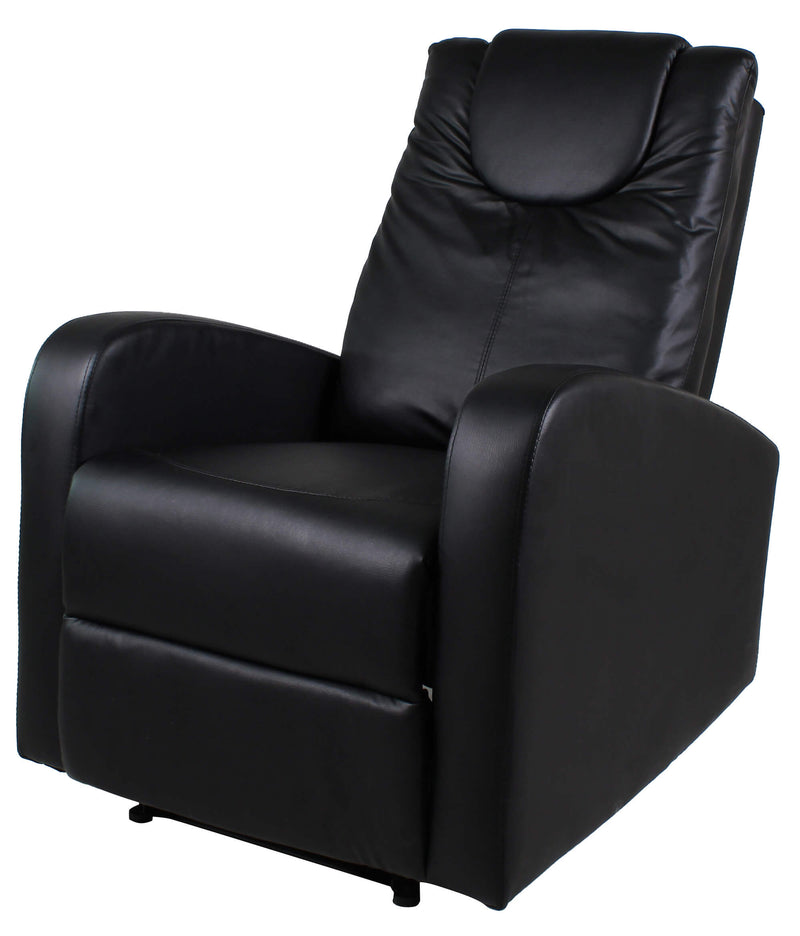 Poltrona Alzapersona Vibromassaggio Elettrica 1 Motore in Similpelle Vandi Nera