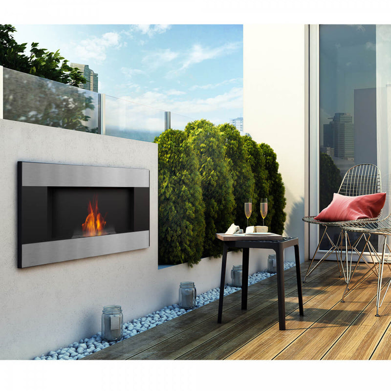 Camino a Bioetanolo da Parete 90x40 cm Flig Huston 2 Ory