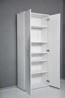 Armadio 2 Ante 6 Ripiani 72,3x36x177,1 cm in Truciolare Nobilitato Bianco