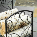 Portalegna per Camino 39,5x31,5x39,5 cm in Metallo Nero