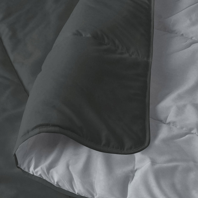 Piumino Invernale in Microfibra 200gr Doubleface Ardesia/Platino Varie Misure