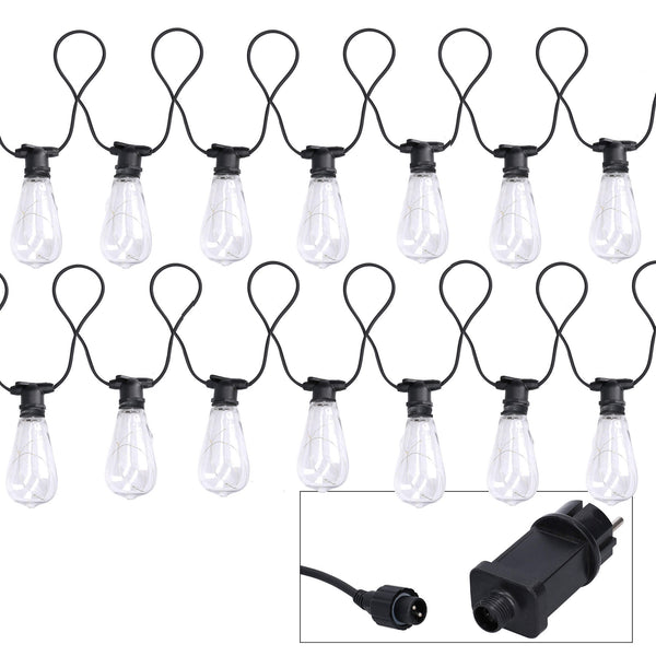 Set mit 10 Kunststoffbirnen in 5-m-Kette für warmweißes Außenlicht online