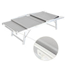 Lettino Prendisole da Giardino 181x60xH39 cm in alluminio e tela grigia Bagnino