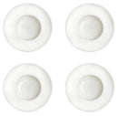 Set 4 Piatti Fondi Ø30 cm in Porcellana Allluminica Kaleidos Aluxina Pasta Bowl Bianchi