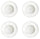 Set 4 tiefe Teller Ø30 cm aus allluminischem Porzellan Kaleidos Aluxina Pastaschale Bianchi