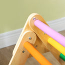Gioco da Arrampicata per Bambini 18-48 Mesi con Triangolo e Pannello Scivolo ed Arrampicata in Legno di Pino Multicolore      