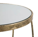 Porta Telefono Twisty Ø38x86 cm in Ferro MDF e Vetro Oro
